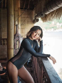 Long Sleeve Swimsuit | The Sulawesi Midnight - Ocean Soul Bali - Sustainable Swimwear