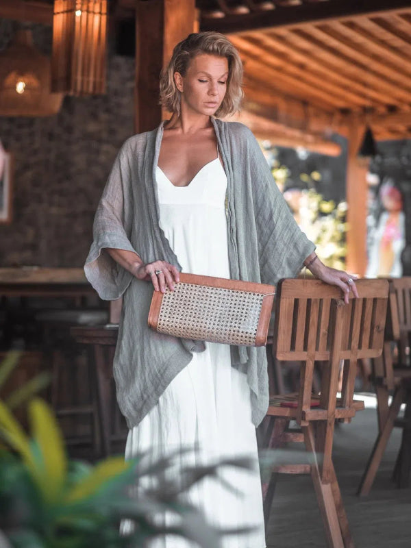 Rattan Clutch handbag | The Penida - Ocean Soul Bali - Sustainable Swimwear