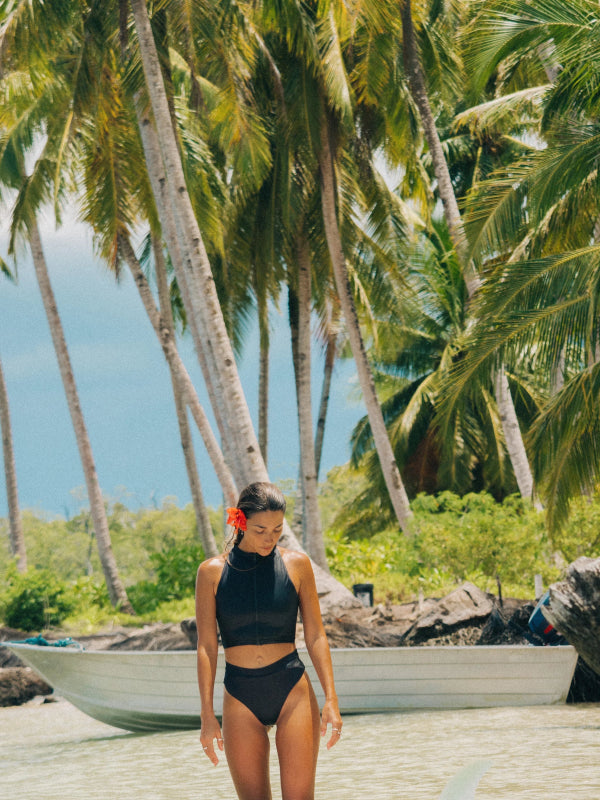 Womens rashguard | Mentawai Crop Top - Ocean Soul Bali - Sustainable Swimwear